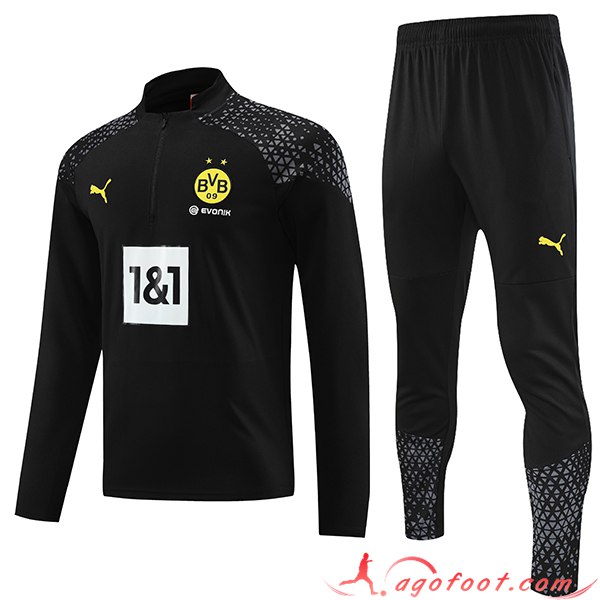 Ensemble Survetement de Foot Dortmund Noir 2023/2024 -02