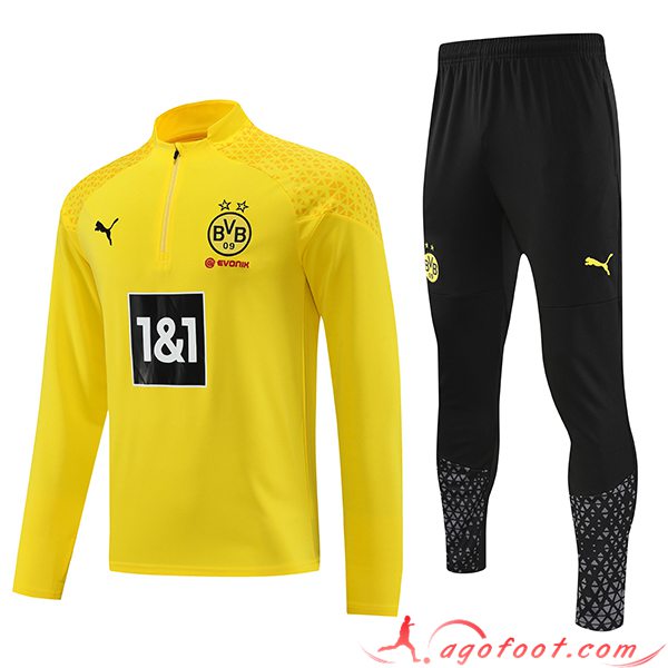 Ensemble Survetement de Foot Dortmund Jaune 2023/2024 -02
