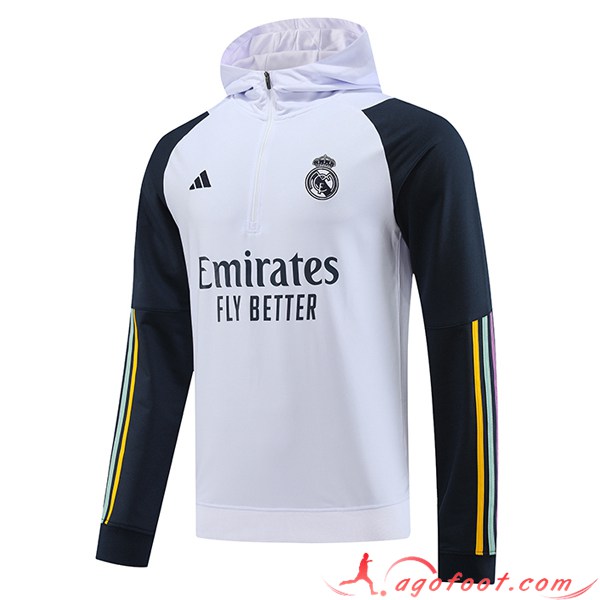 Sweatshirt Training Capuche Real Madrid Blanc 2023/2024
