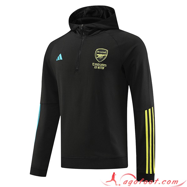 Sweatshirt Training Capuche Arsenal Noir 2023/2024