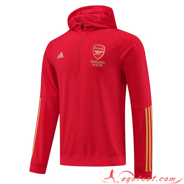 Sweatshirt Training Capuche Arsenal Rouge 2023/2024