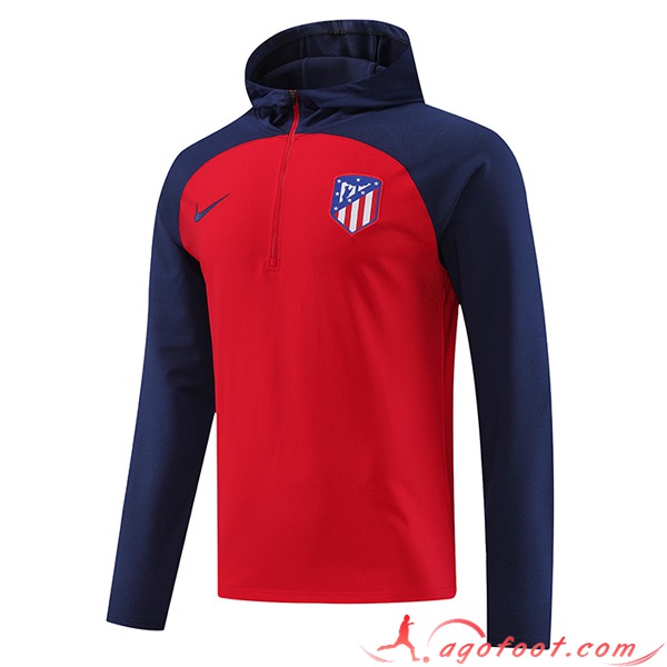 Sweatshirt Training Capuche Atletico Madrid Rouge 2023/2024