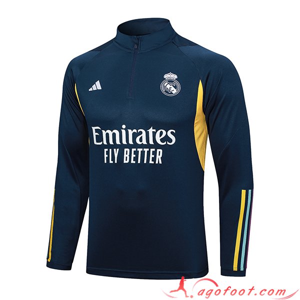 Sweatshirt Training Real Madrid Bleu Marine 2023/2024 -04