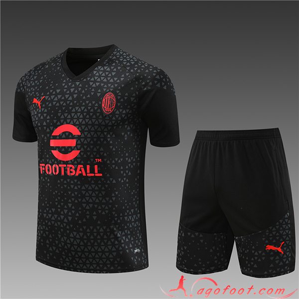 Training T-Shirts + Short Milan AC Enfant Noir 2023/2024