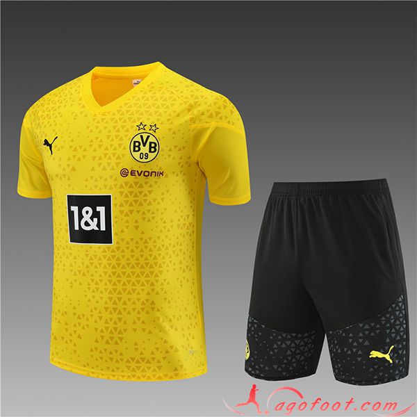 Training T-Shirts + Short Dortmund Enfant Jaune 2023/2024