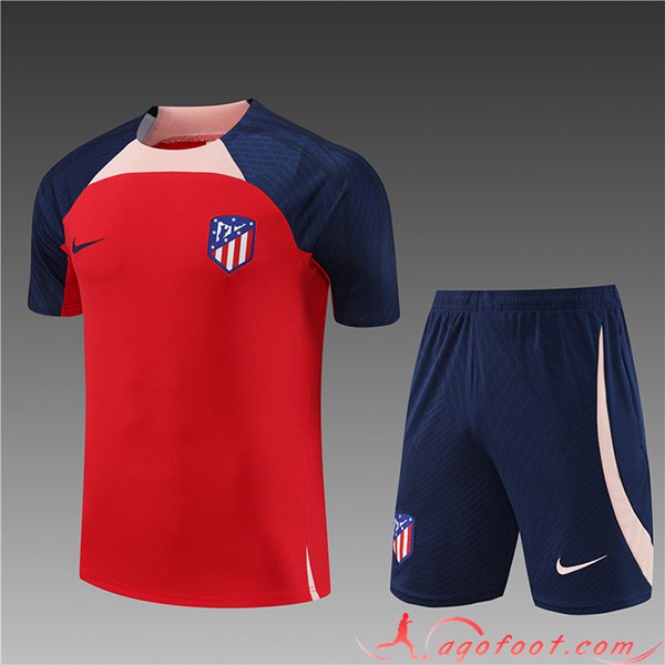 Training T-Shirts + Short Atletico Madrid Enfant Rouge 2023/2024