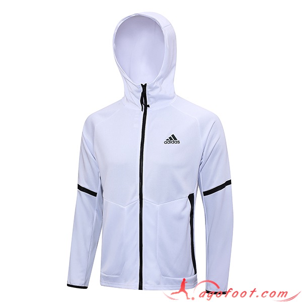Veste A Capuche Adidas Blanc 2023/2024