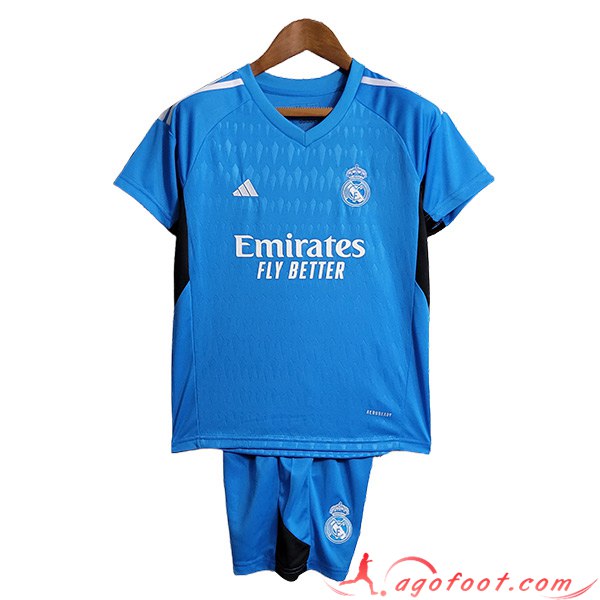 Maillot de Foot Real Madrid Enfant Gardien de But Bleu 2023/2024
