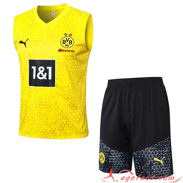 Ensemble Training Debardeur + Shorts Dortmund Jaune 2023/2024