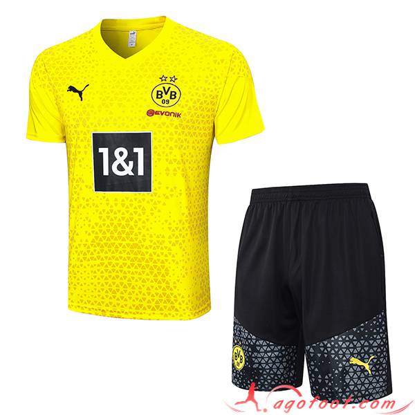 Ensemble Training T-Shirts + Shorts Dortmund Jaune 2023/2024 -03