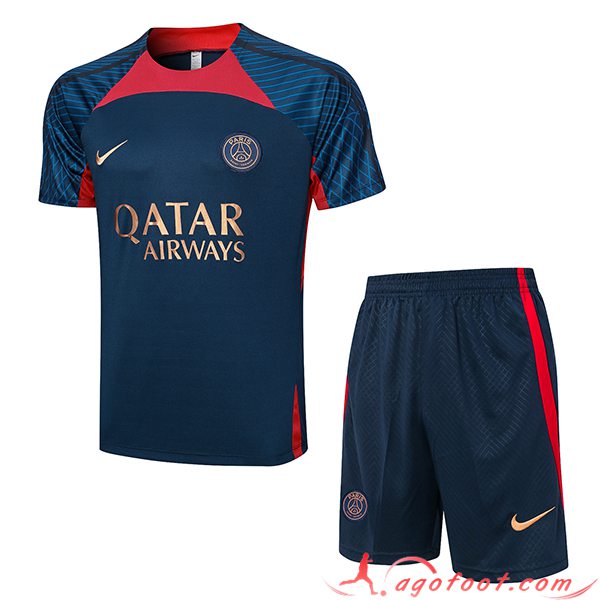 Ensemble Training T-Shirts + Shorts PSG Bleu Marine 2023/2024 -03