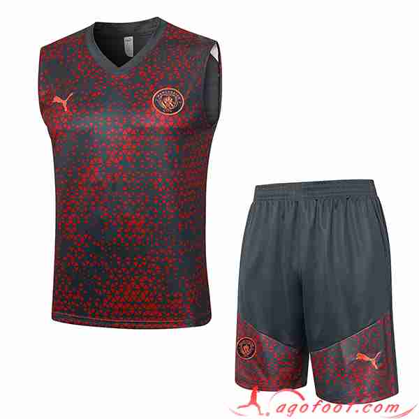Ensemble Training Debardeur + Shorts Manchester City Gris 2023/2024