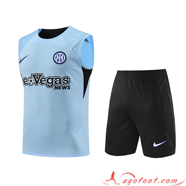 Ensemble Training Debardeur + Shorts Inter Milan Bleu Clair 2023/2024 -02