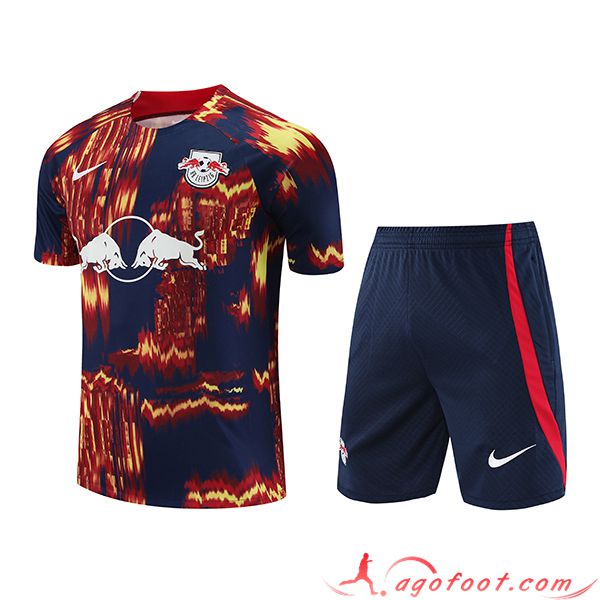 Ensemble Training T-Shirts + Shorts RB Leipzig Bleu/Rouge 2023/2024