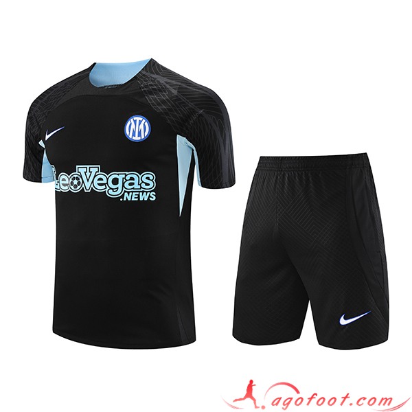 Ensemble Training T-Shirts + Shorts Inter Milan Noir 2023/2024 -02