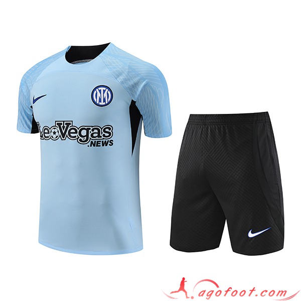 Ensemble Training T-Shirts + Shorts Inter Milan Bleu Clair 2023/2024 -02