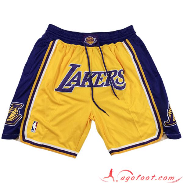 Shorts NBA Los Angeles Lakers 2023/24 Jaune/Bleu