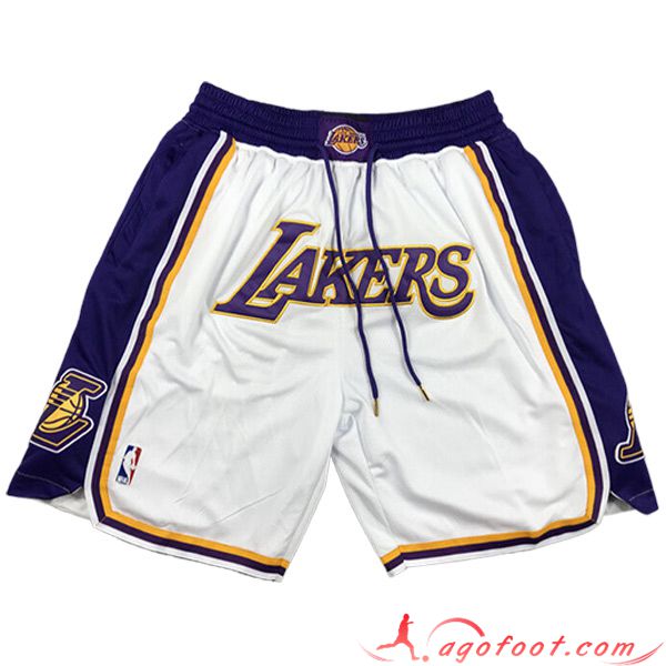 Shorts NBA Los Angeles Lakers 2023/24 Blanc/Bleu