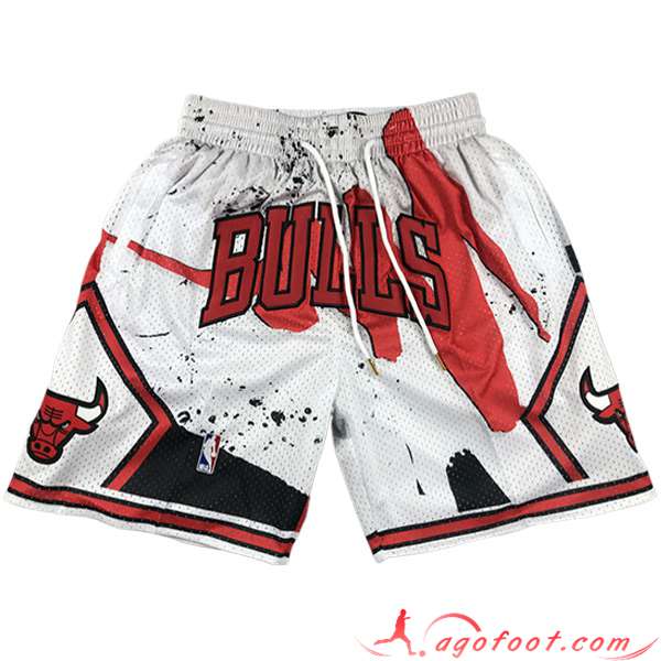 Shorts NBA Chicago Bulls 2023/24 Blanc/Rouge