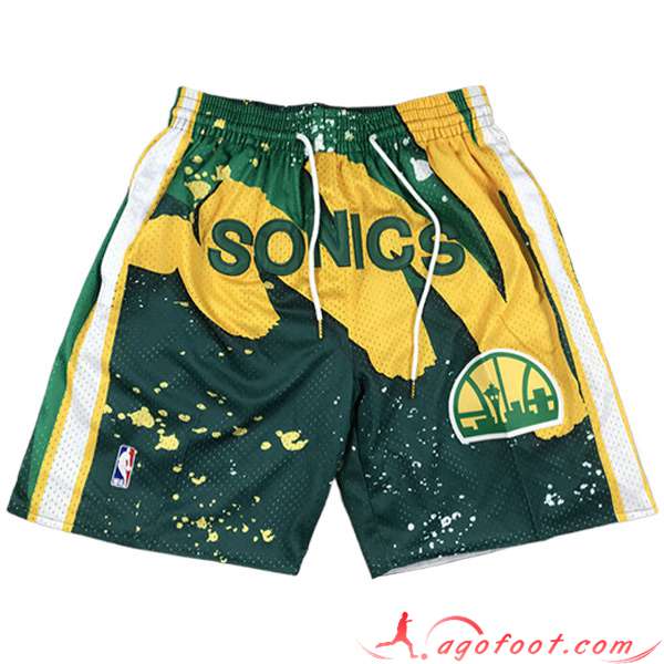 Shorts NBA Oklahoma City Thunder 2023/24 Vert/Jaune
