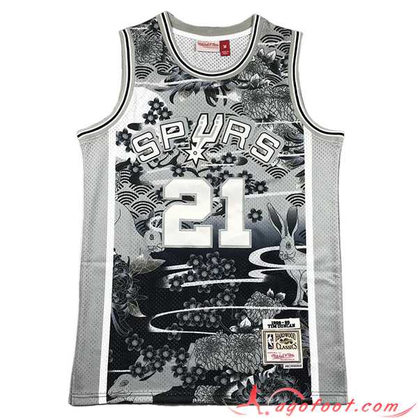 Maillot San Antonio Spurs (DUNCAN #21) 2023/24 Gris