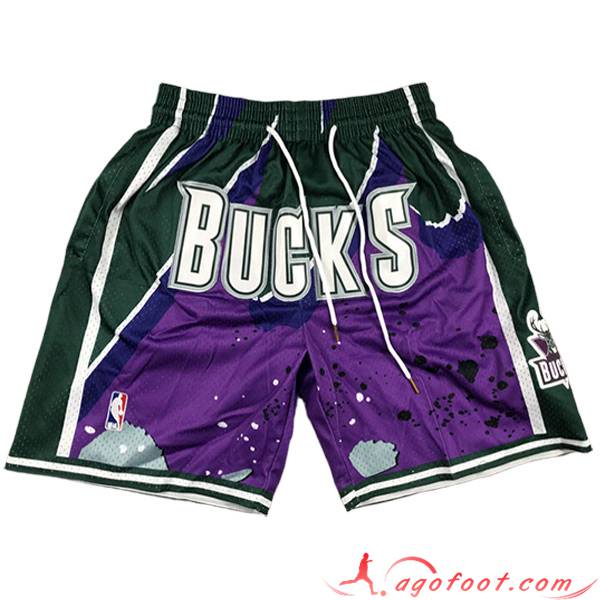 Shorts NBA Milwaukee Bucks 2023/24 Pourpre