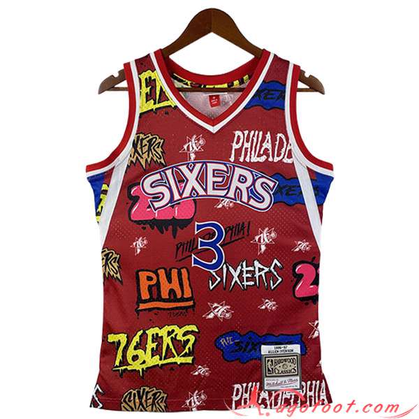 Maillot Philadelphia 76ers (IVERSON #3) 2023/24 Rouge