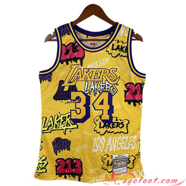 Maillot Los Angeles Lakers (O'NEAL #34) 2023/24 Jaune