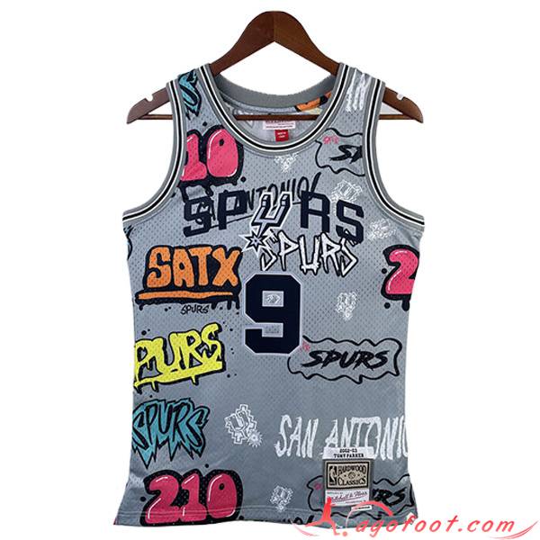 Maillot San Antonio Spurs (PARKER #9) 2023/24 Gris