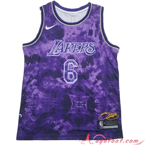 Maillot Los Angeles Lakers (JAMES #6) 2023/24 Pourpre -03