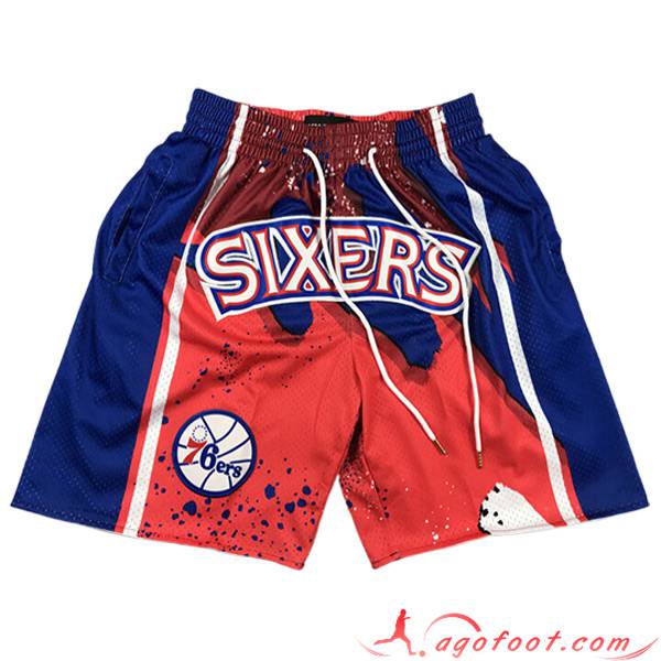 Shorts NBA Philadelphia 76ers 2023/24 Rouge/Bleu