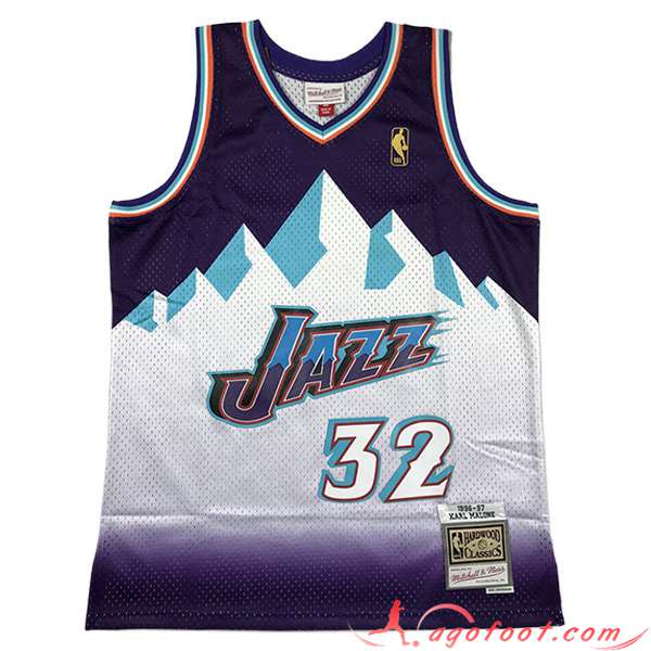 Maillot Utah Jazz (MALONE #32) 2023/24 Blanc/Pourpre