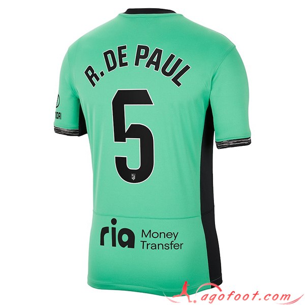 Maillot de Foot Atletico Madrid (R. DE PAUL #5) 2023/2024 Third