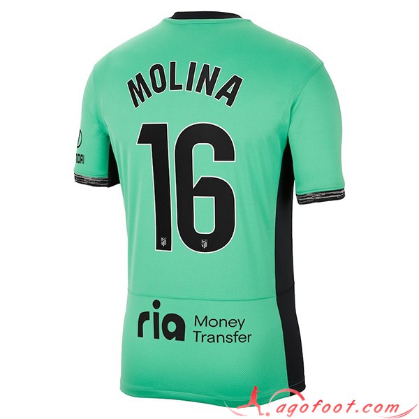 Maillot de Foot Atletico Madrid (NAHUEL MOLINA #16) 2023/2024 Third