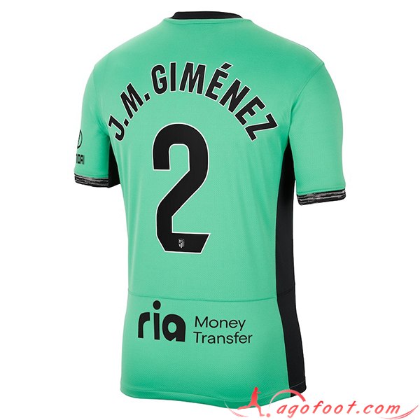 Maillot de Foot Atletico Madrid (J.M. GIMÉNEZ #2) 2023/2024 Third