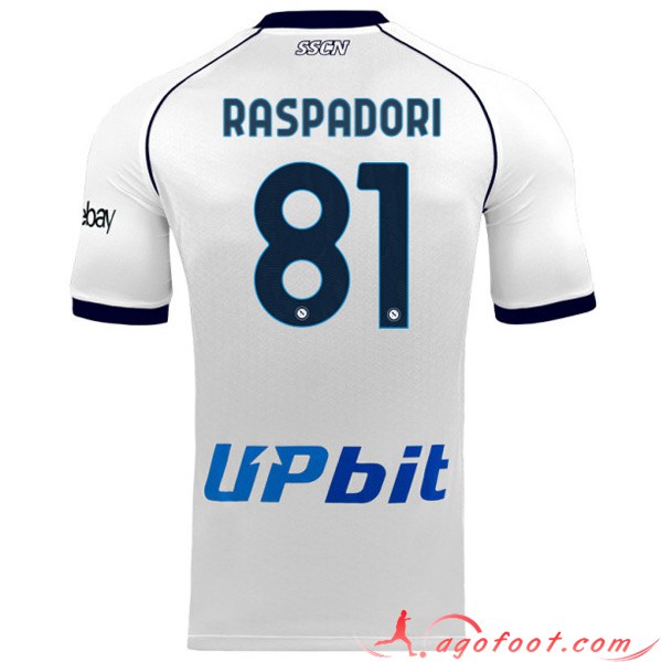 Maillot de Foot SSC Naples (RASPADORI #81) 2023/2024 Exterieur