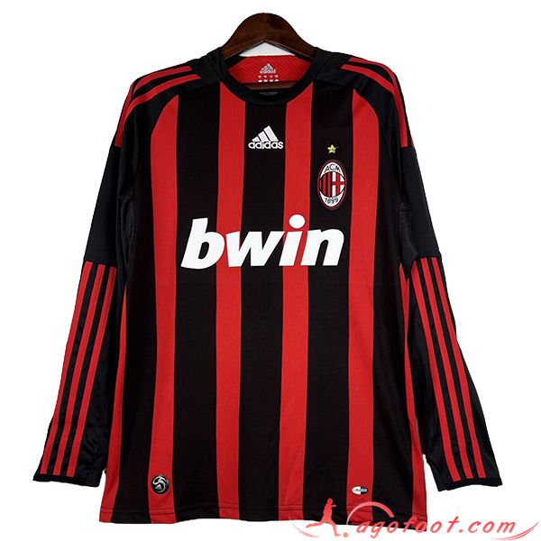 Maillot de Foot Milan AC Retro Manches Longues Domicile 2008/2009