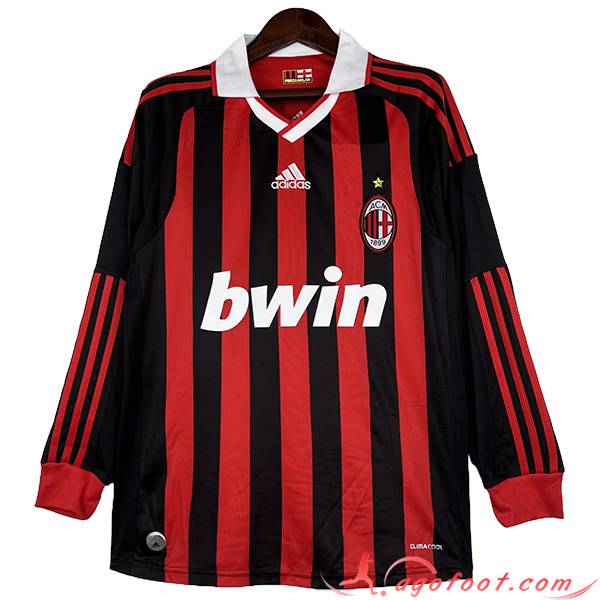 Maillot de Foot Milan AC Retro Manches Longues Domicile 2009/2010