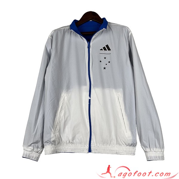 Coupe-Vent Cruzeiro EC Gris/Blanc 2023/2024