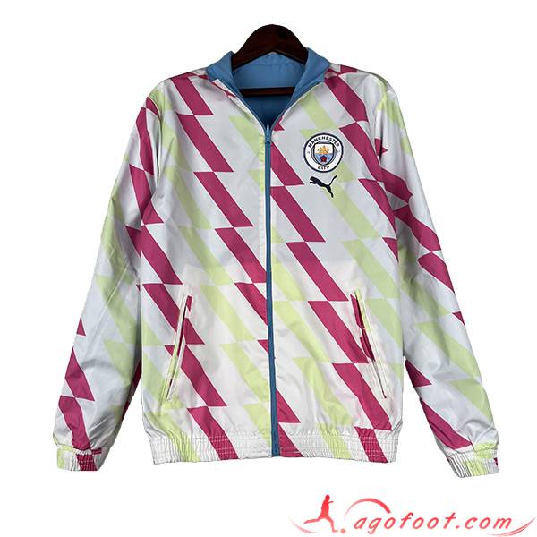 Coupe-Vent Manchester City Blanc/Rose/Vert 2023/2024