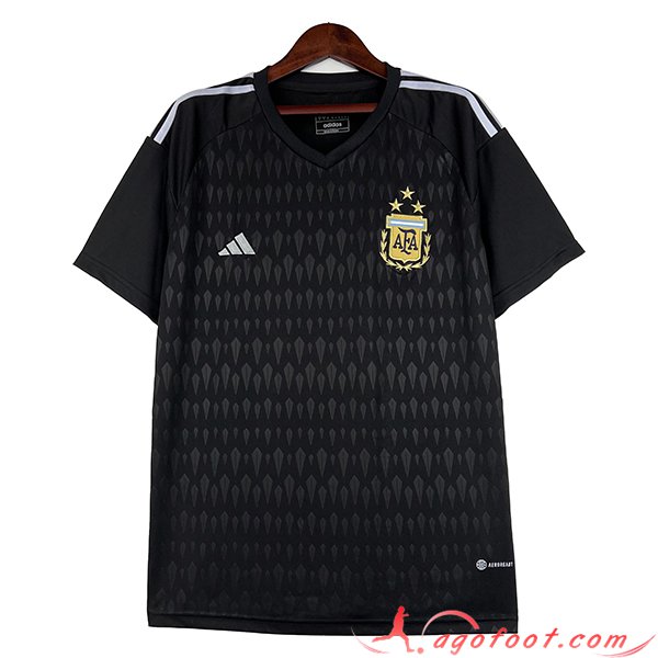 Maillot Equipe Foot Argentine Gardien de But Noir 2023/2024