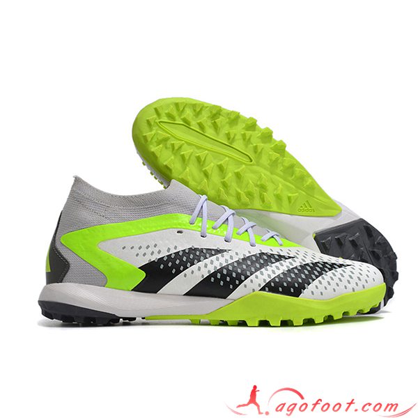 Adidas Chaussures de Foot Predator PREDATOR ACCURACY.1 TF BOOTS Blanc/Noir/Gris/Vert
