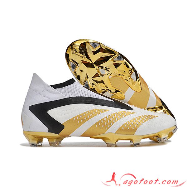 Adidas Chaussures de Foot Predator PREDATOR ACCURACY+ FG BOOTS Blanc/Noir/Jaune