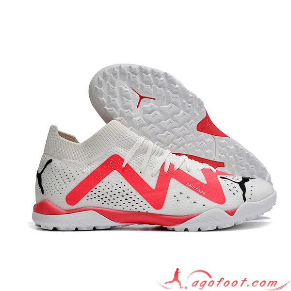 PUMA Chaussures de Foot Puma Future X Powercat Tokyo Match TF Blanc/Rouge