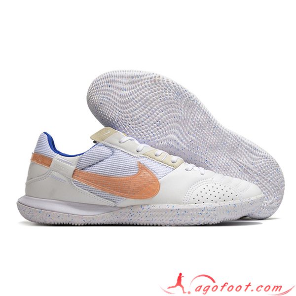 Nike Chaussures de Foot Streetgato Blanc/Orange