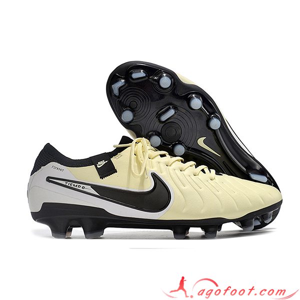 Nike Chaussures de Foot Tiempo Legend X Elite FG Noir/Jaune