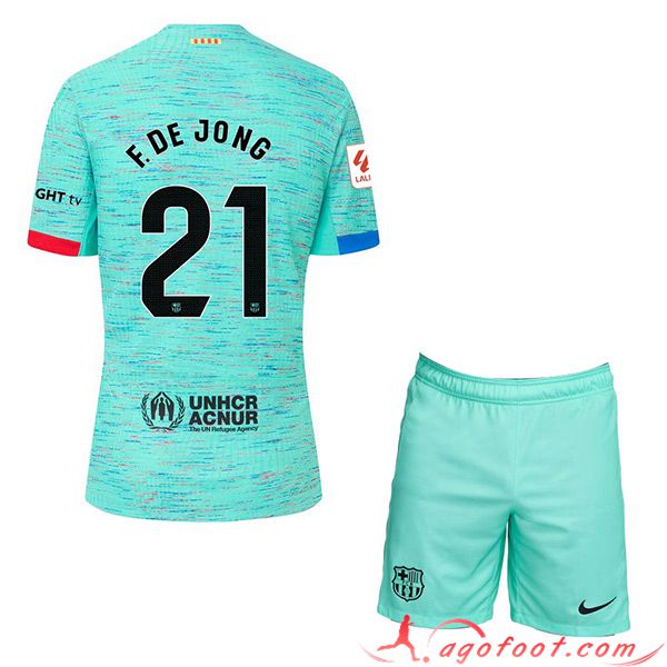 Maillot de Foot Barcelona (F. DE JONG #21) Enfants 2023/2024 Third