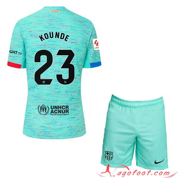 Maillot de Foot Barcelona (KOUNDE #23) Enfants 2023/2024 Third