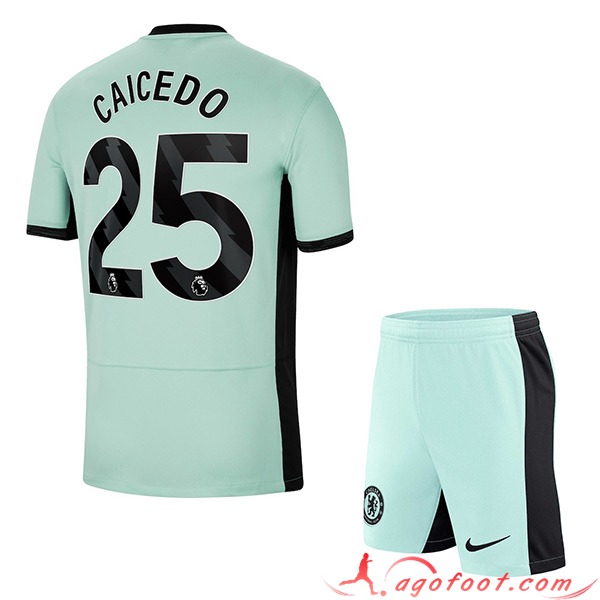 Maillot de Foot Chelsea (CAICEDO #25) Enfants 2023/2024 Third