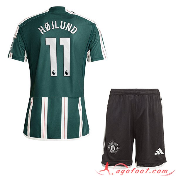 Maillot de Foot Manchester United (HOJLUND #11) Enfants 2023/2024 Exterieur